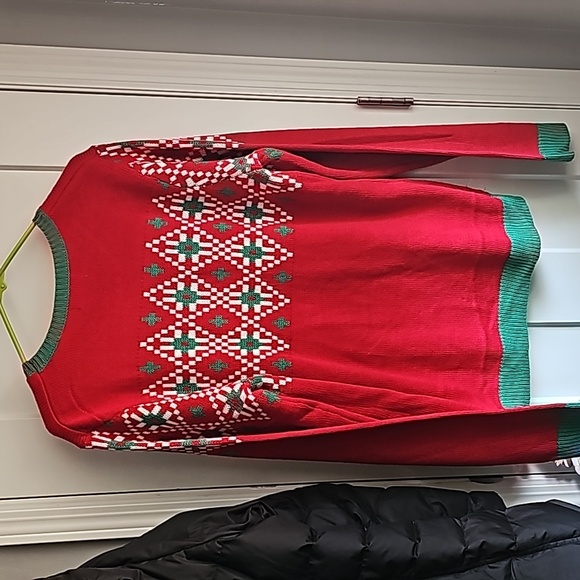 LIGHTS UP!!!Womens medium oversized Holiday cow light up sweater nwots - Picture 6 of 8